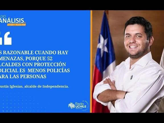 Alcalde chileno con seguridad policial