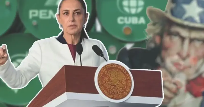 US flag with Mexican and Cuban flags