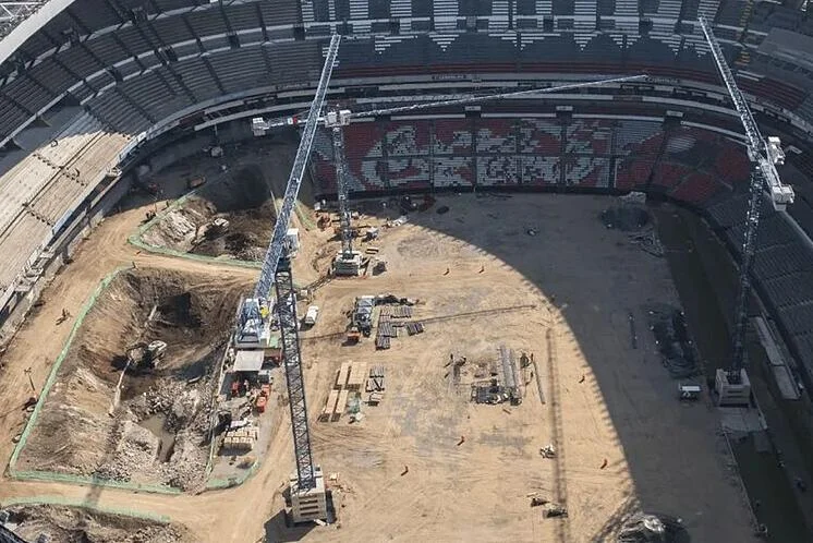 Estadio Azteca Mexico City stadium aerial view