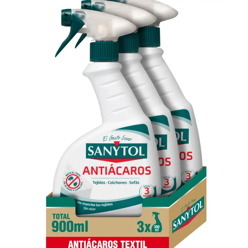 Sanytol spray elimina ácaros y chinches