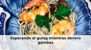 Gulag prison concept with shrimp dish