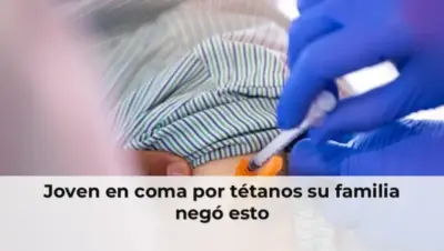 Hombre joven en coma por tétanos en hospital