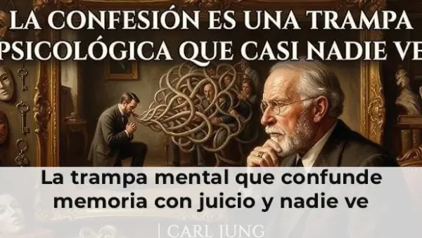 Ilustración de una mente confundida con recuerdos y pensamientos