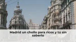 Madrid cityscape at sunset