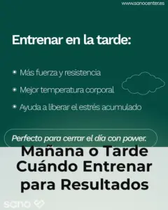 Entrenamiento de fuerza para resultados extremos mañana o tarde