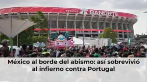 México vs Portugal intense match scene