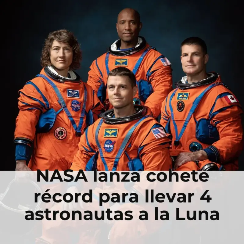 Cohete NASA lanza misión lunar con 4 astronautas