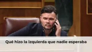 Izquierda política haciendo una declaración inesperada