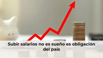 Gráfico de aumento de salarios en un país
