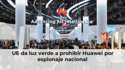 Huawei logo con fondo de bandera china y un candado rojo