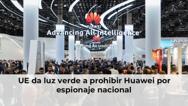 Huawei logo con fondo de bandera china y un candado rojo