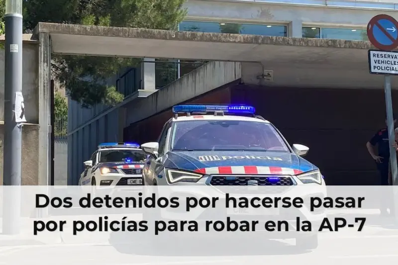 Dos detenidos por hacerse pasar por policías para robar en la AP-7
