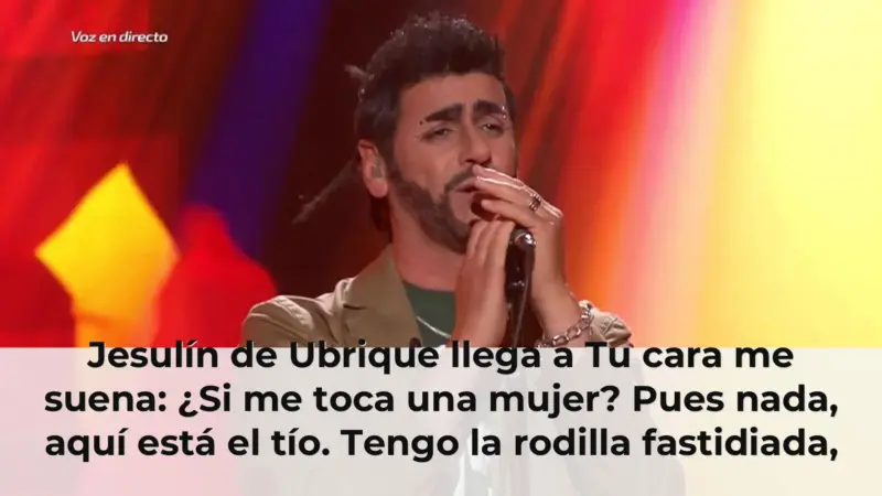 Jesulín de Ubrique llega a Tu cara me suena: ¿Si me toca una mujer? Pues nada, aquí está el tío. Tengo la rodilla fastid