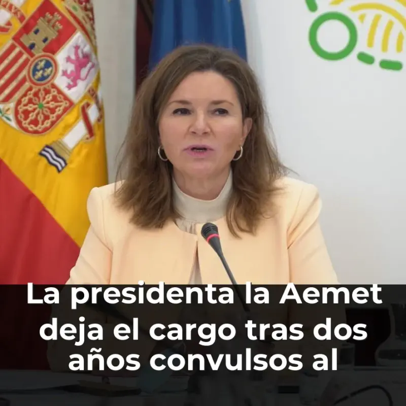 La presidenta la Aemet deja el cargo tras dos años convulsos al frente de los servicios de meteorología