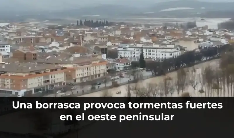 Una borrasca provoca tormentas fuertes en el oeste peninsular